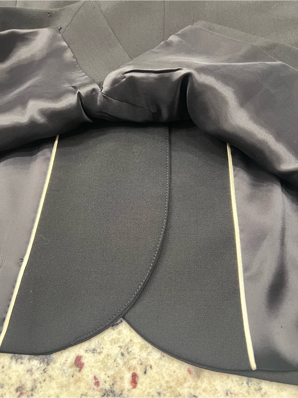 Banana Republic Stretch Petite Blazer Jacket Black 4P Notch Lapel Three-Button - Picture 11 of 11